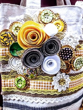 Natural Jute Burlap Mesh Fabric Sheet Roll - 19 Inches By 197 Inches - Mocha Color