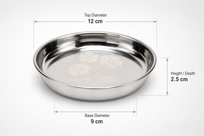 Premium Stainless Steel Dish Bowl Set of 6