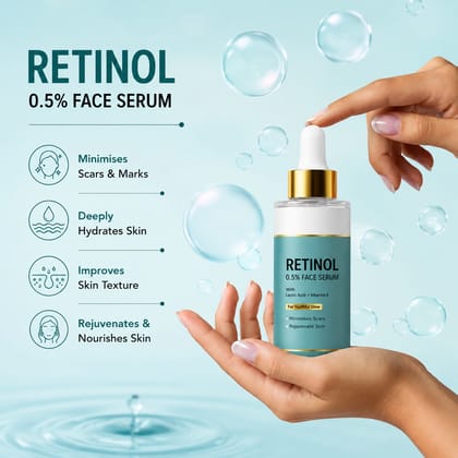 Advanced Retinol Collagen Boosting Face Serum | Professional Skin Rejuvenating Face Serum | Anti-Aging Serum for Wrinkles, Acne Marks & Dark Spots | Skin Renewal & Pore Minimizing Serum for Women & Men Pack of 1