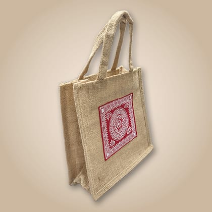 Hand Painted Aipan Design Reusable Lunch Carrier   