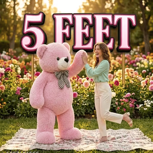 5 Feet Giant Pink Teddy Bear Soft Plush Toy