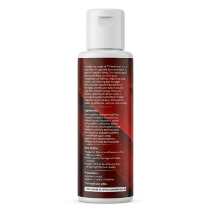 10 Days Ayurvedic Hair Oil with 77 Herbs | Kerala Hair Growth Oil for Hair Fall Control | Herbal Hair Regrowth Oil for Men & Women | Amla, Aloe Vera & Ayurvedic Hair Care Oil | 100ml
