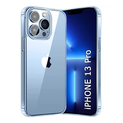 V3Deals Crystal Clear Hard Back Case Compatible with iPhone 13 Pro | Shockproof Transparent Scratch Resistant Slim Cover with Reinforced Corner Protection (iPhone 13 Pro)