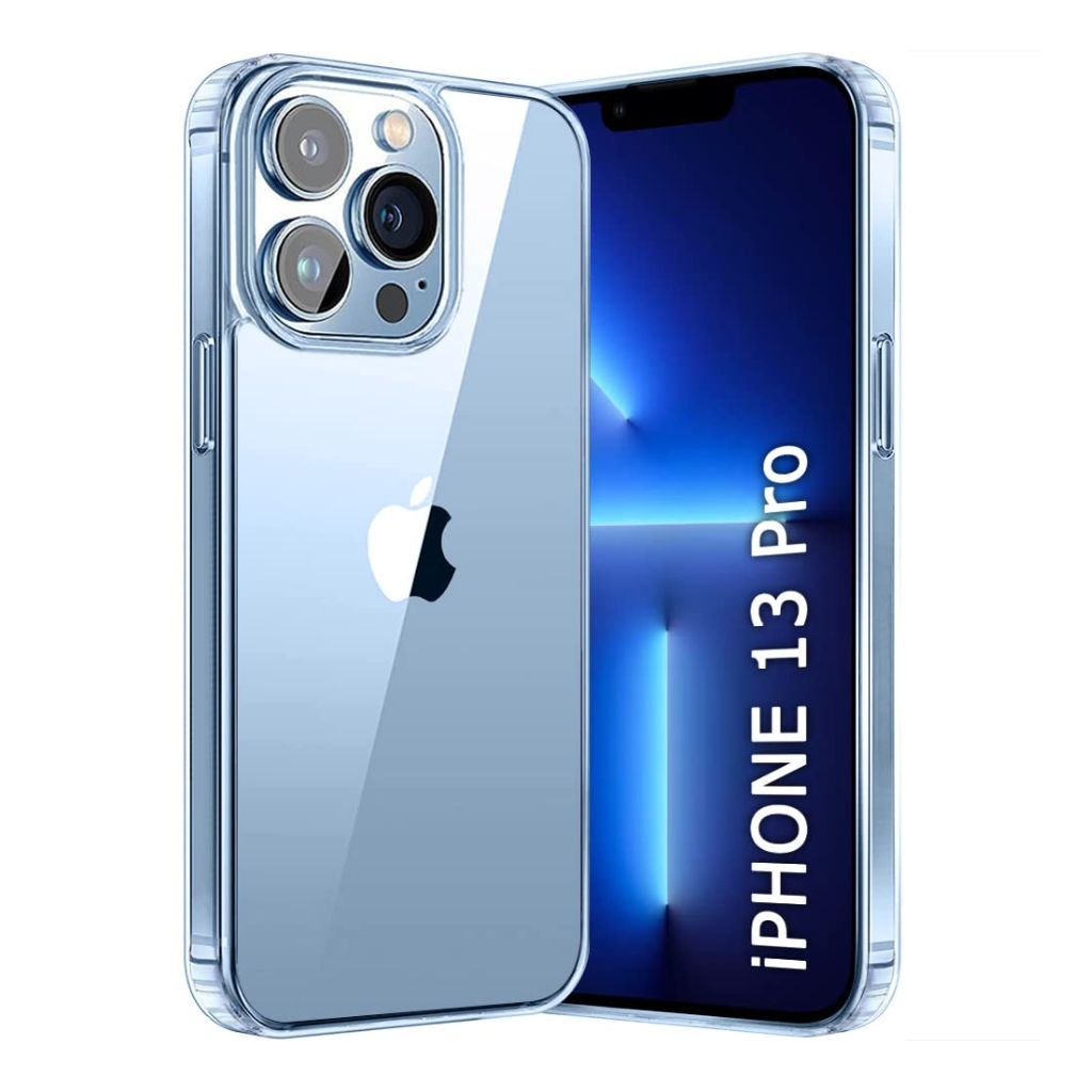 V3Deals Crystal Clear Hard Back Case Compatible with iPhone 13 Pro | Shockproof Transparent Scratch Resistant Slim Cover with Reinforced Corner Protection (iPhone 13 Pro)
