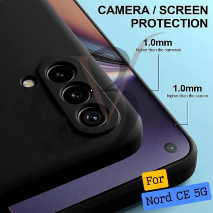 V3Deals Compatible OnePlus Nord CE 5G Matte Silicone Back Cover Matte silicone back cover with raised camera & screen edges for enhanced protection against drops, scratches and dust.