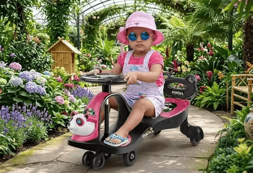 Panda Swing Car Ride-On for Kids