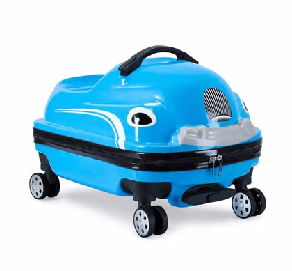 Kids Ride-On Travel Suitcase with 360° Spinner Wheels