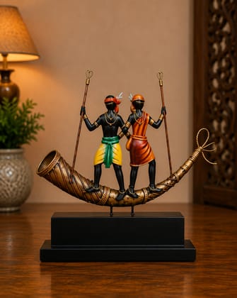 Bastar Iron Craft | Couple Dance Multicolor | Handcrafted Decor