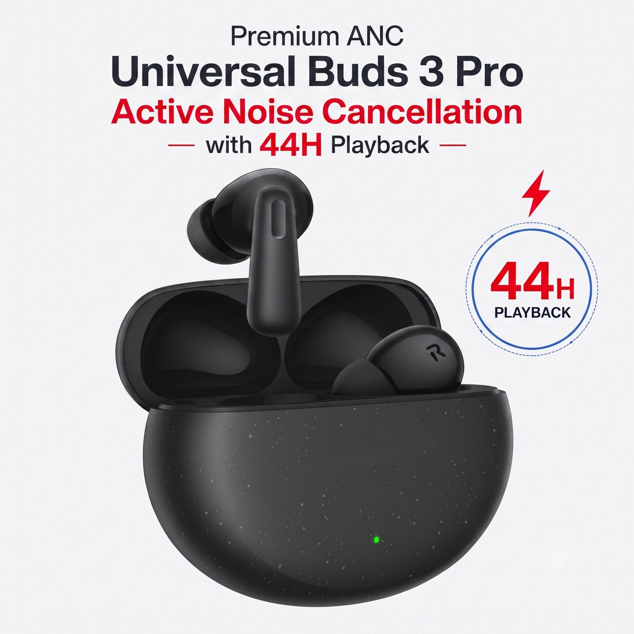 Buds 3 Pro Wireless Earbuds Compatible with OnePlus - 49dB ANC, 44H Playtime, 12.4mm Bass Drivers