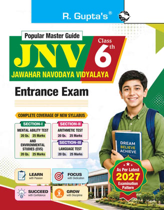Jawahar Navodaya Vidyalaya (Class 6th) Entrance Exam Guide (R-2865)