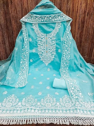 Sidhidata Women's Heavy Cotton Embroidery Work Unstitched Salwar Suit Dress Material With Chanderi Work Dupatta (Free Size) Sidhidata Women's Heavy Cotton Embroidery Work Unstitched Salwar Suit Dress Material With Chanderi Work Dupatta (Free Size)