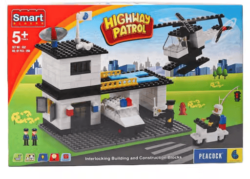Peacock Highway Patrol Interlocking Building Blocks Set