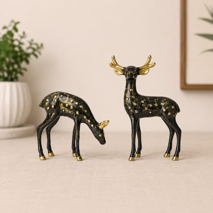 Moradabad Metal Craft Brass Deer Set Online