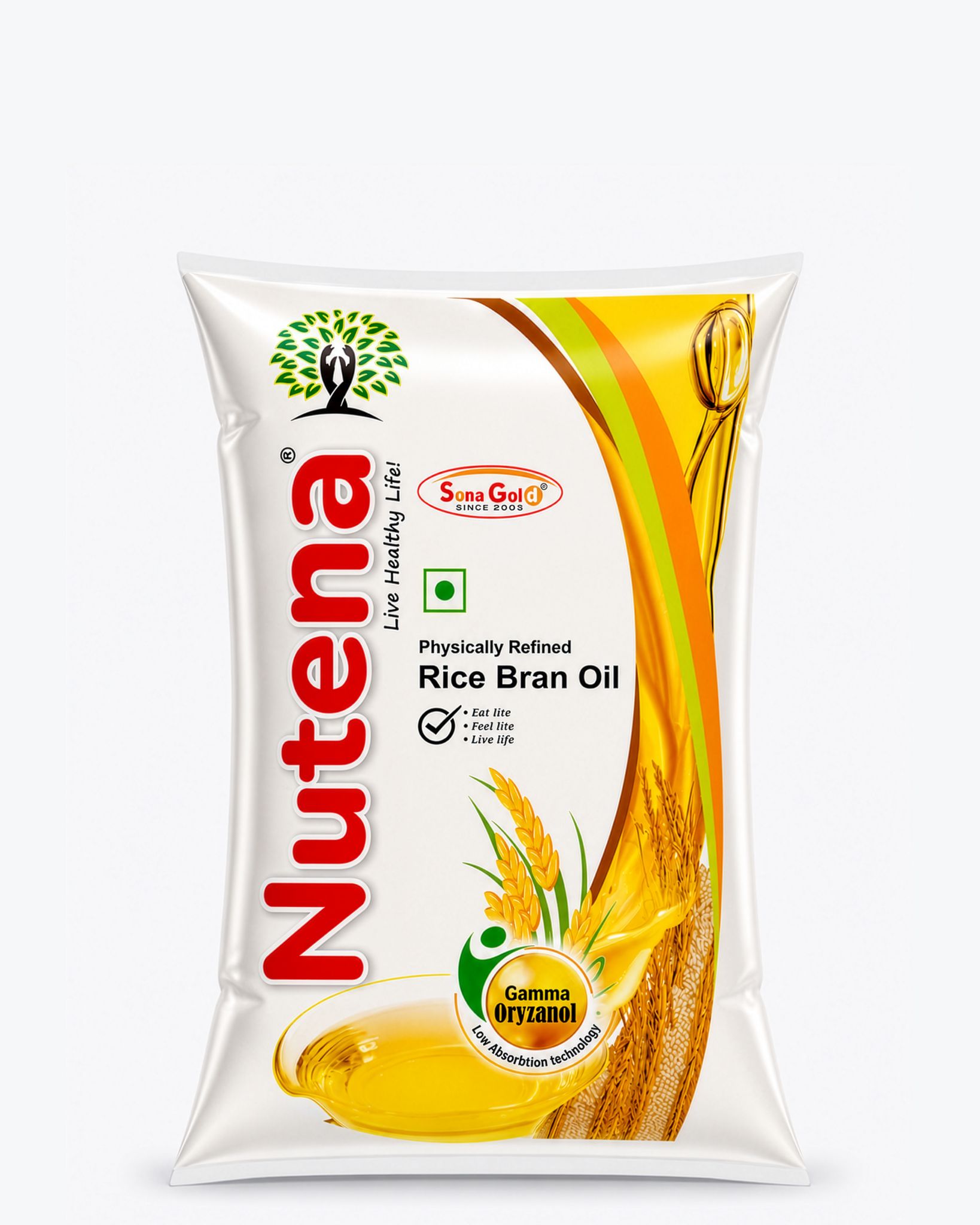 Nutena Physically Refined Rice Bran Oil 1L (910g)