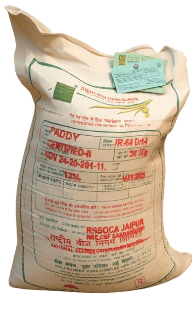 Paddy variety IR-64 DRT-1 Certified Seed-II 30 Kg HDPE bag