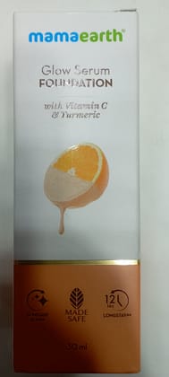 Mamaearth glow serum foundation with vitamin c turmeric 30 ml