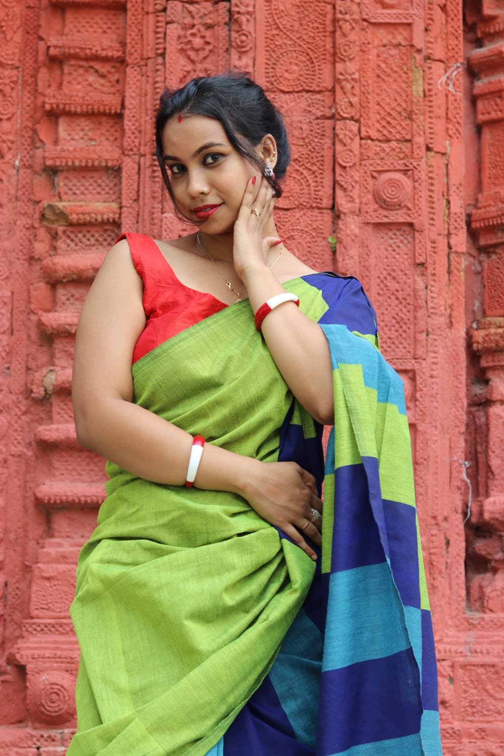 PURE COTTON CHECK SAREE