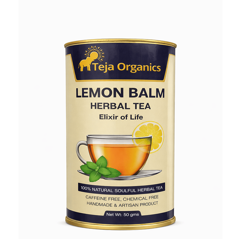 Lemon Balm Herbal Tea 50 gm | 100% Pure Lemon Balm Leaves | Caffeine Free Herbal Tea | Support relaxation | Stress relief | Restful sleep | Digestive comfort | Elixir of Life