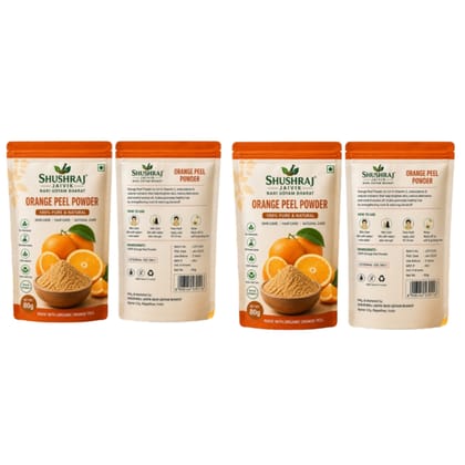 Shushraj Jaivik Orange Peel Powder 80g | Pack of 2