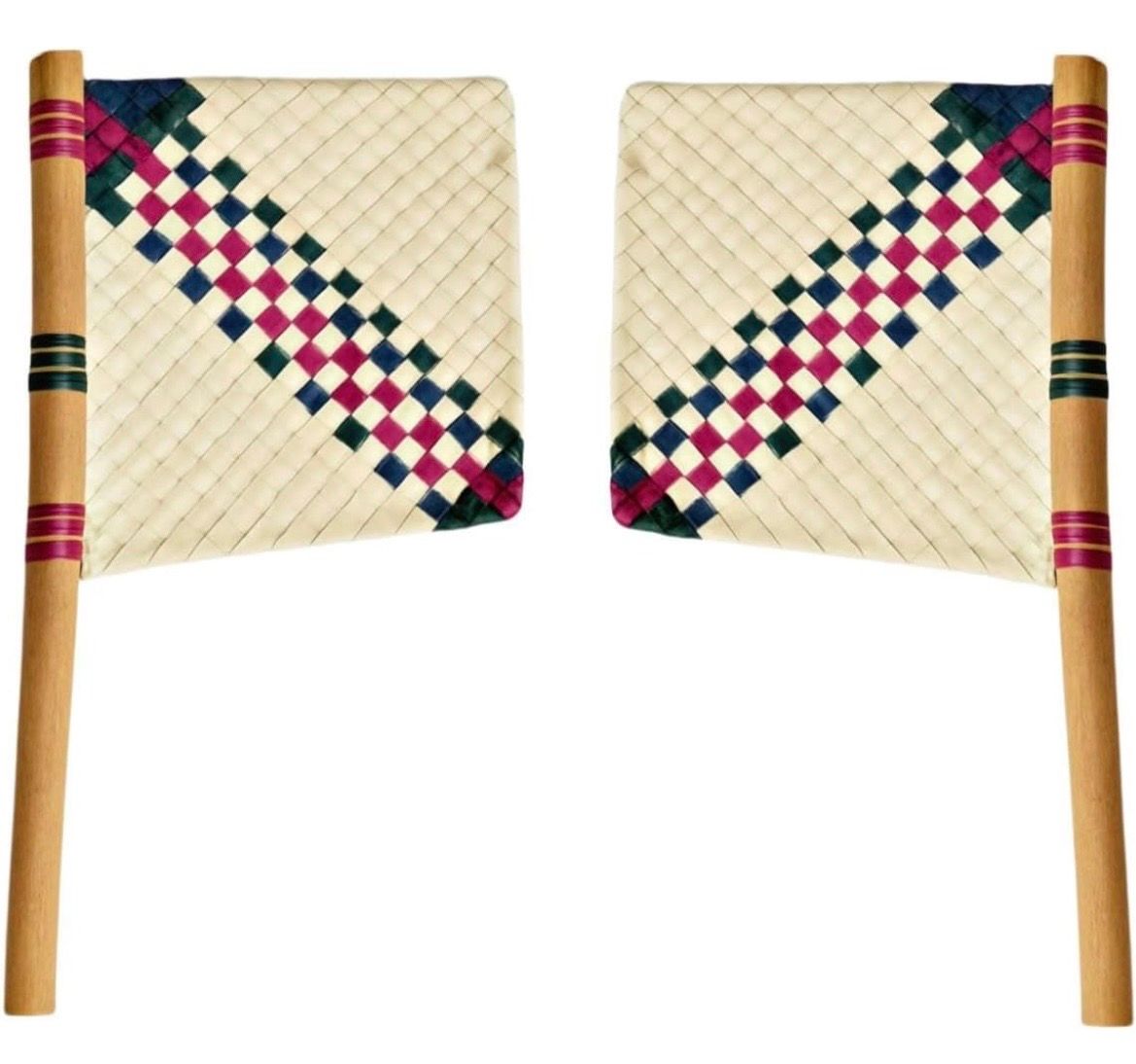 Handmade Natural Palm Leaf Hand Fan, Traditional Eco Friendly Olai Visiri for Cooling & Summer Home Wall Decoration, Ola Toppu Visiri, Taale Huvu Fan Set 