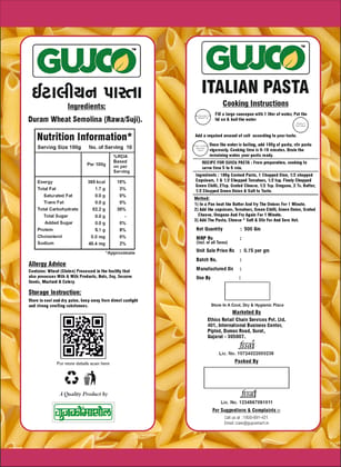 Gujco Premium Wheat Semolina Penne Pasta