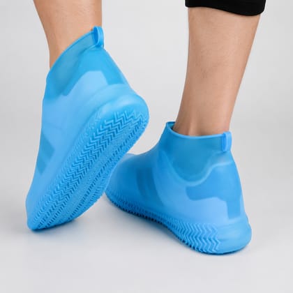 Silicone Waterproof Shoe Covers Reusable Rain Boots for Outdoor Activities Lightweight Foldable Non Slip Shoe Protectors for Rainy Days Gardening and Travel Large | Randomly Assorted