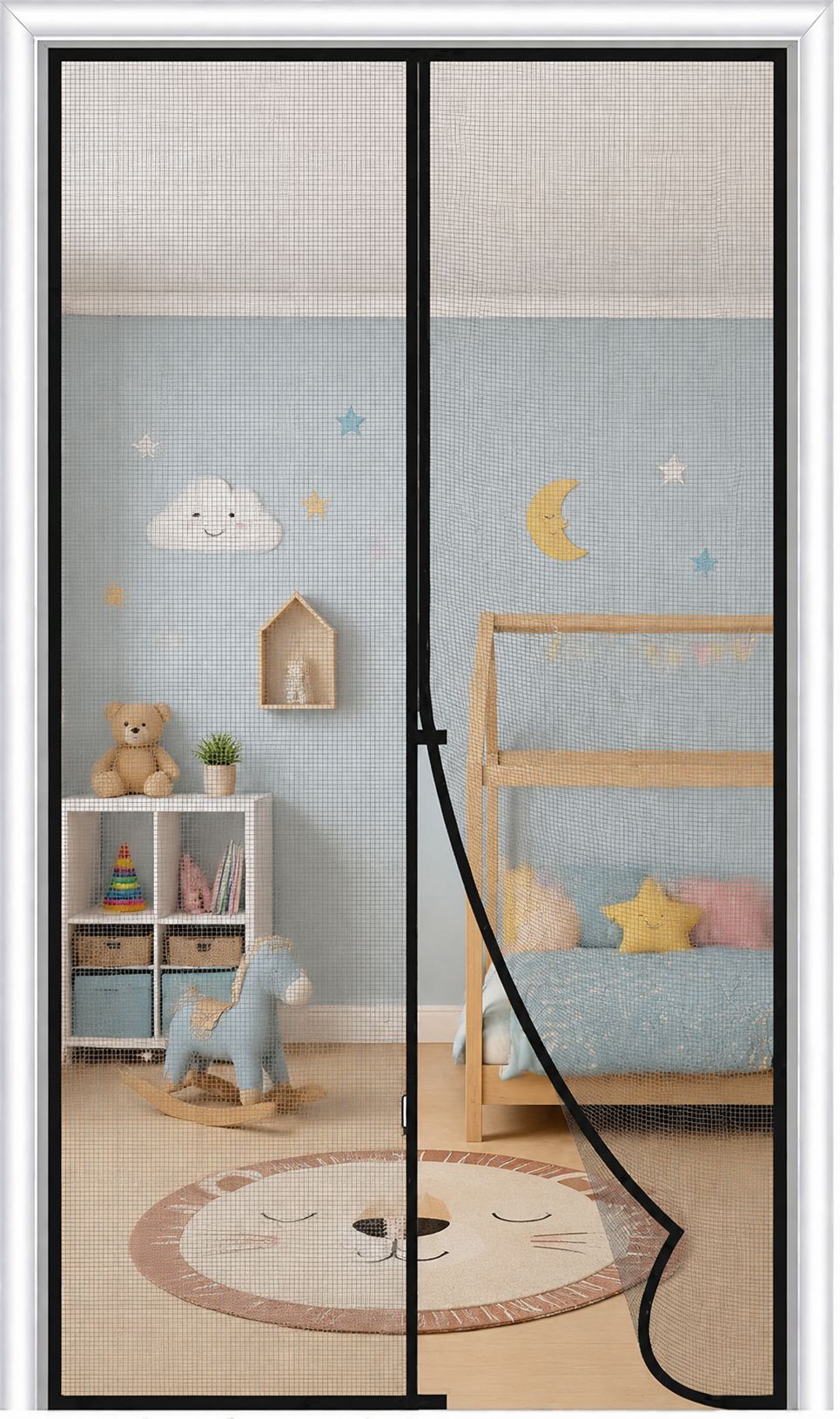 Magnetic Mosquito Door Net | Self-Closing Magnetic Mesh Curtain | Easy Installation with Velcro | Insect Protection Door Screen for Home, Kitchen & Balcony | Reusable & Washable
