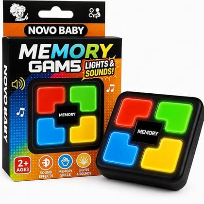 Novo Baby Electronic Memory Game with Lights & Sounds | Puzzle Game for Kids 7 to 10 Years | Mind & Brain Games for Kids 
