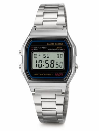 Men's Digital Stainless Steel Wrist Watch โ Silver Men's Digital Stainless Steel Wrist Watch โ Silver
