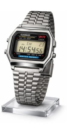 Classic Silver Digital Wrist Watch
