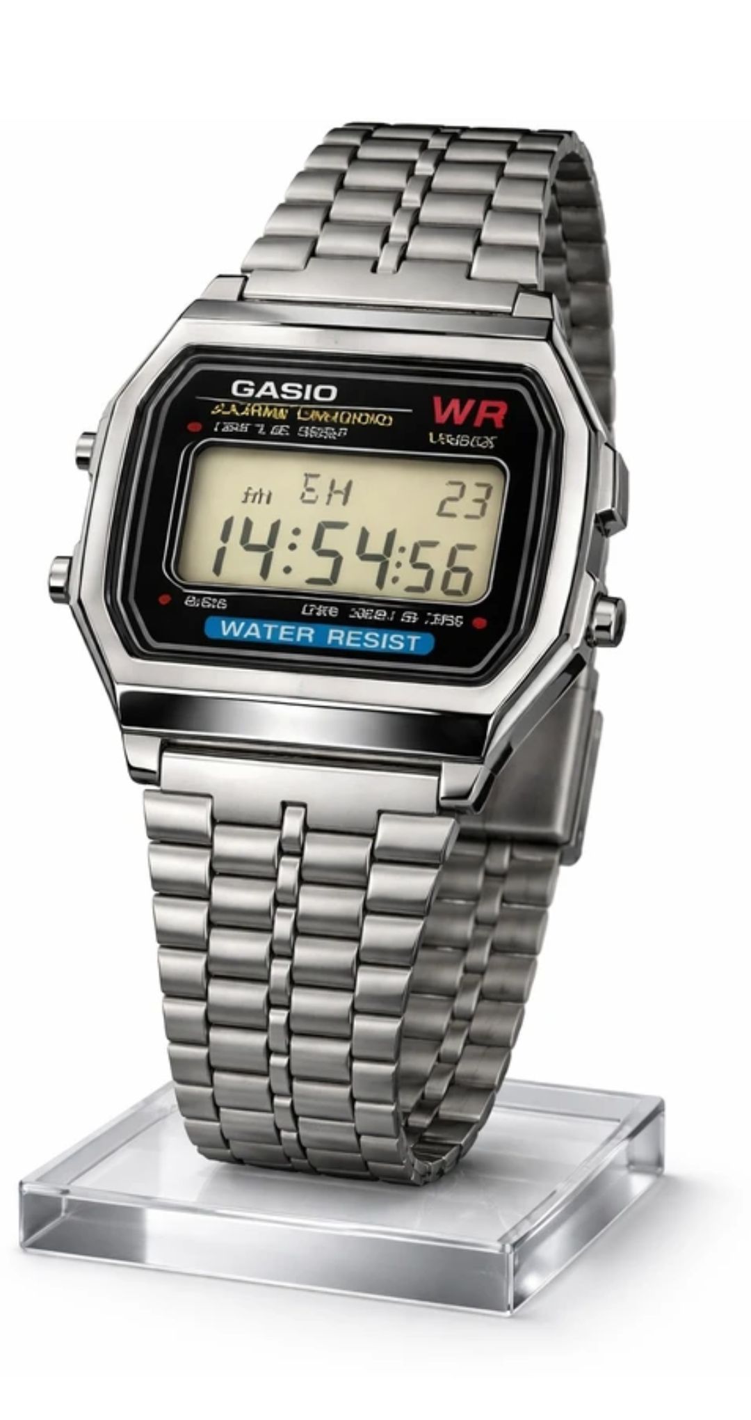Classic Silver Digital Wrist Watch