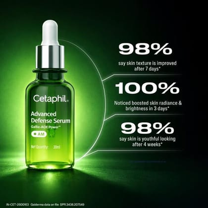 Cetaphil Advanced Defence Serum AM (30ml) + Cetaphil Advanced Recovery Serum PM (30ml) Pack of 2