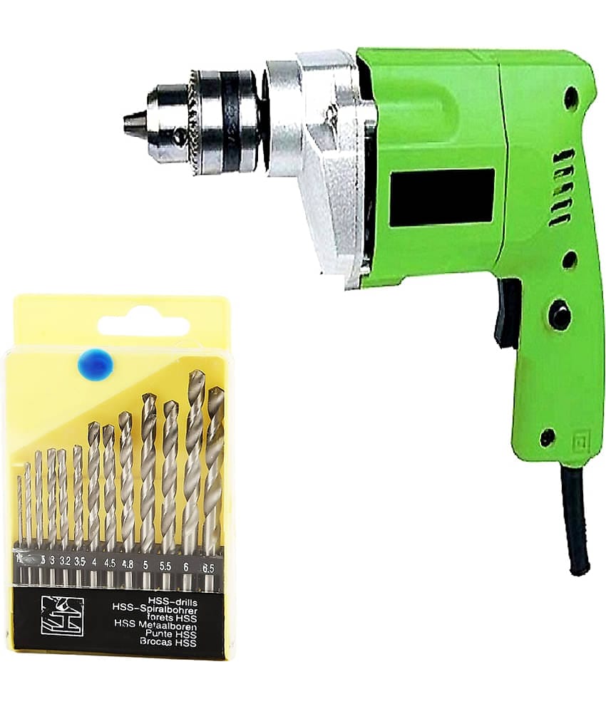 Shopper52 - DRL13BT 250W 10mm Corded Drill Machine with Bits