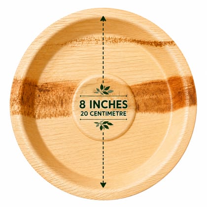 Areca Leaf Snack Plate (8 Inches), Supari Leaf Snack Plate, Palm Leaf Snack Plate, Betel Nut Leaf Snack Plate, Eco-Friendly Disposable Snack Plate