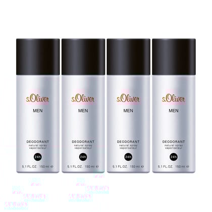 s.Oliver Men Deodorant Spray 150ml (Pack of 4)