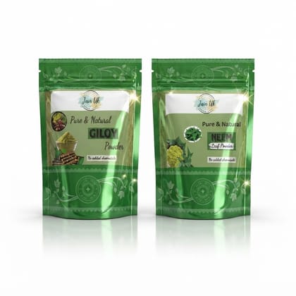Pure & Natural Giloy & Neem Powder Combo | 100% Chemical Free Herbal Skincare