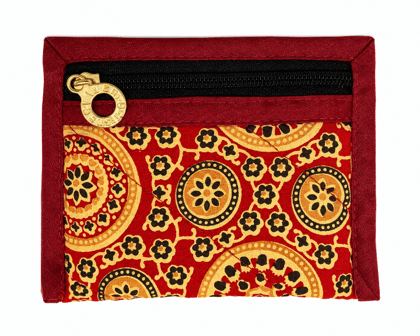 Traditional Rajasthani Handmade Fabric Zipper Pouch | Festive Gift & Coin Purse