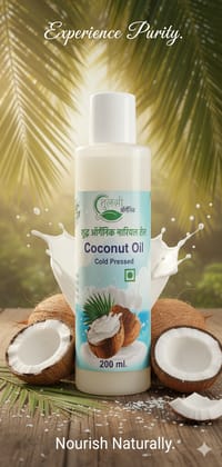 Tulsi Organic Cold Pressed Coconut Oil - 200 ml