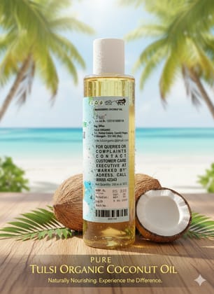 Tulsi Organic Cold Pressed Coconut Oil - 200 ml
