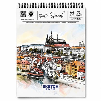 A4 Sketch Book - 72 Pages - 140 GSM Paper - 21cm x 29.7cm - Pack Of 1