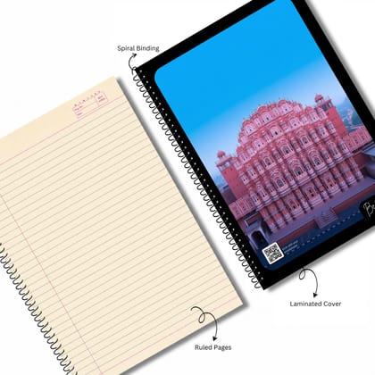 Best Spiral A4 Rough Spiral Notebook 300 Pages Ruled - Pack of 1