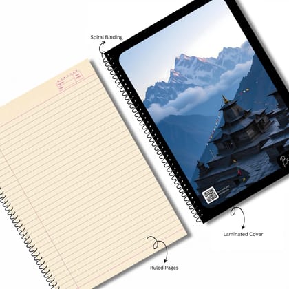 Best Spiral A4 Rough Spiral Notebook 400 Pages Ruled - Pack of 1
