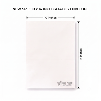 14x10 Inch White Envelopes, 90 GSM Legal Size Document Mailing envelopes, pack of 250pcs