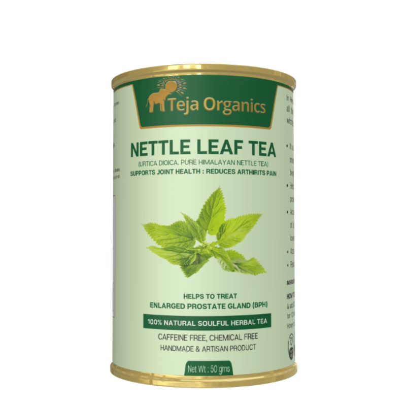 Nettle Leaf Tea 50gm | Supports joint health | Reduces Arthirits pain | Helps in reducing urinary tract health problems | Treat enlarged prostate gland (BPH) | Kidney detox | Lowers creatinine and uric acid naturally | DTH blocker | Reduces hair fall.