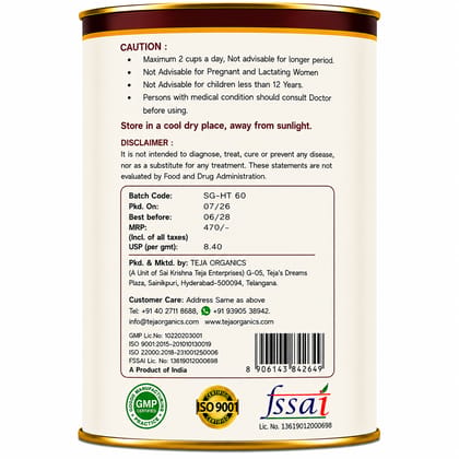 Skin Glow Tea 50 gm | Herbal Tea Blend | Caffeine Free | Supports Clear Glowing Skin Detox & Digestion | Improves melanin | Supports Hair Growth