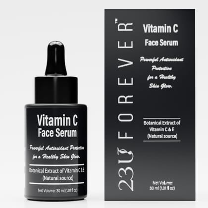 23U FOREVER Vitamin C Face Serum | With Vitamins C & E of Natural Origin | Antioxidant Brightening Serum for Timeless Glow | With Seabuckthorn & Centella Asiatica | Supports Skin Renewal | Lightweight, Non-Greasy | For Sensitive & All Skin Types | 30 ml