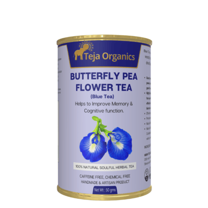 Blue Tea (Butterfly Pea Flower Tea) | 100% Pure Herbal Infusion | Caffeine Free | Antioxidant Rich | Supports Brain, Eye & Skin Health