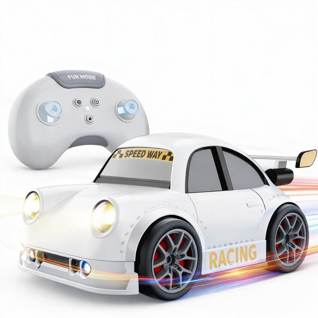 Remote Control Intelligent Sensor Drift Car for Kids – 4 Wheel Drive Mini RC Drifting Car with Follow Me, Escape Mode, Music & LED Lights Toy Gifts for Boys Girls 