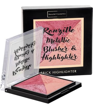 Ronzille Baked Blusher Shimmer brickk highlighter Square brick highlighter - 02