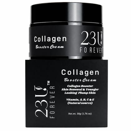 23U  FOREVER Collagen Booster Face Cream | Enriched with Vitamins A, B, C & E of Natural Origin | Hydration & Skin Firming Moisturizer for Plump, Youthful-Looking Skin | Lightweight Daily Cream | For Sensitive & All Skin Types | 50 g